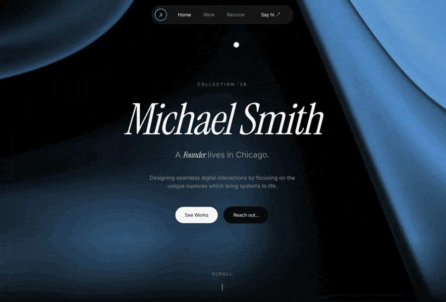 Dark Portfolio Hero