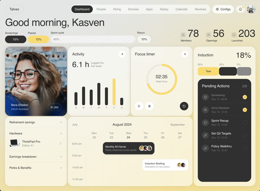 Modern HR Dashboard